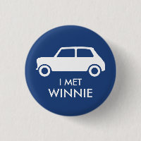 Mini Cooper Trading Pin - White on Blue