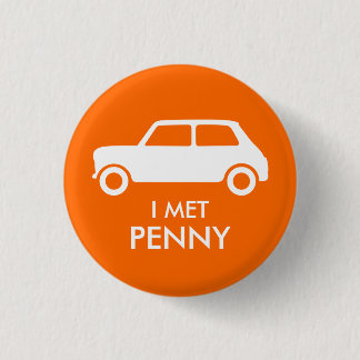 Mini Cooper Trading Pin - White on Orange