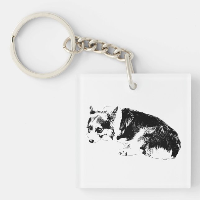 Mini Corgi, Carreau Graphique (Devant)