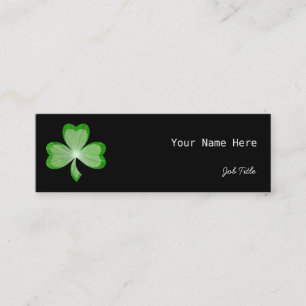 Mini Côté noir de carte de visite de shamrock maigre