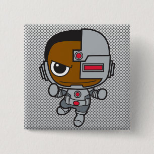 Mini Cyborg 2 Inch Square Button