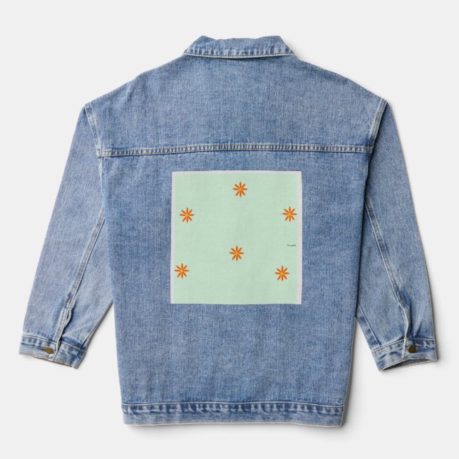 Mini Daisies  Denim Jacket (Back)