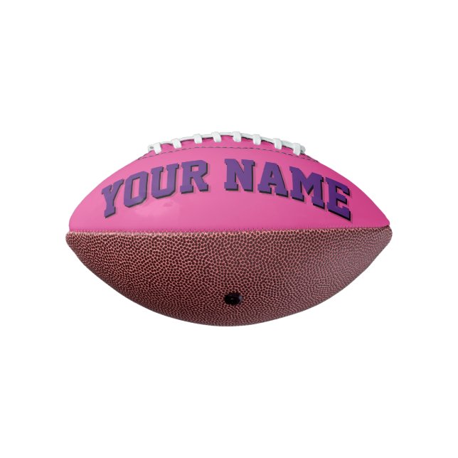 Mini DARK PINK AND PURPLE Personalized Football (Rotated 270)