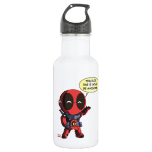 Mini Deadpool in Armour 532 Ml Water Bottle