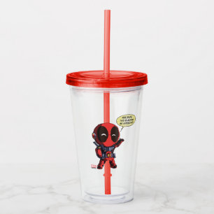 Mini Deadpool in Armour Acrylic Tumbler