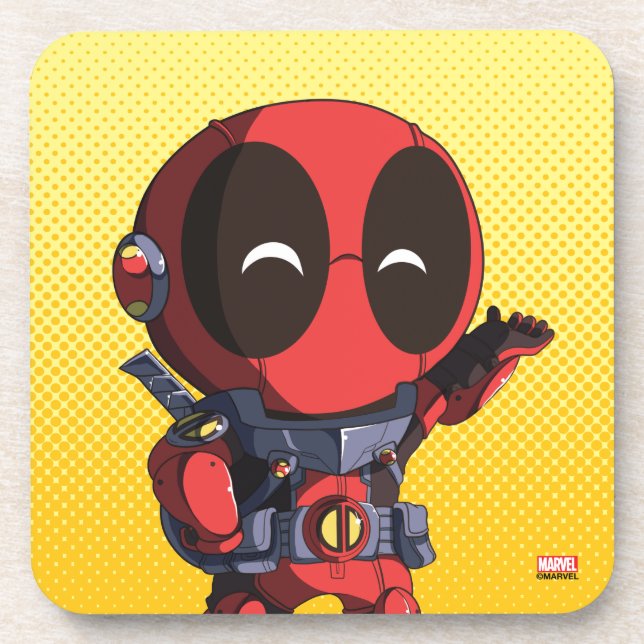 Mini Deadpool in Armour Coaster (Front)