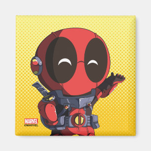 Mini Deadpool in Armour Magnet