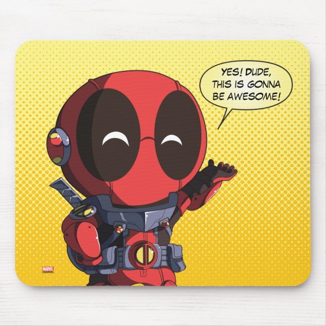 Mini Deadpool in Armour Mouse Pad (Front)