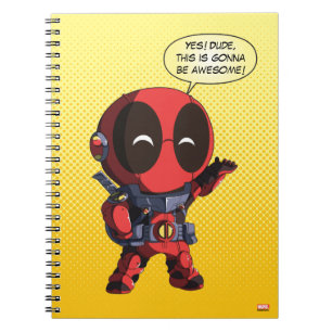Mini Deadpool in Armour Notebook