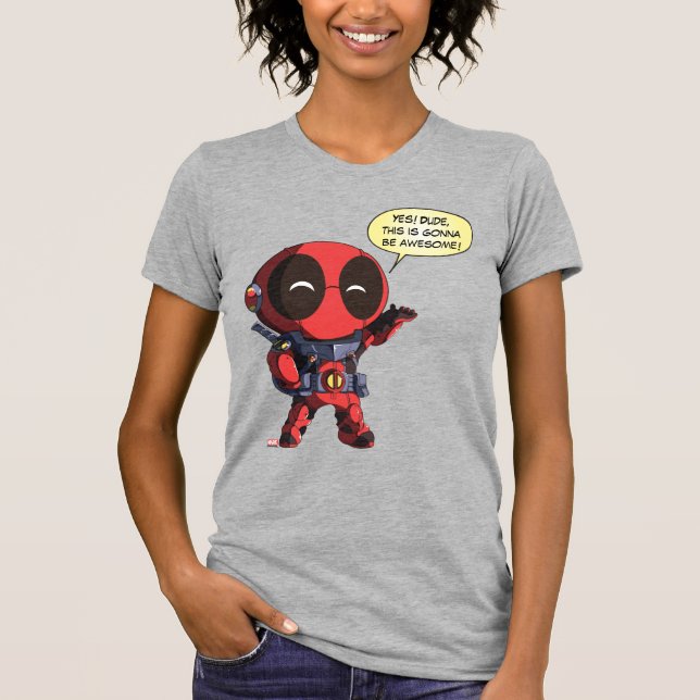 Mini Deadpool in Armour T-Shirt (Front)