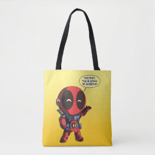 Mini Deadpool in Armour Tote Bag