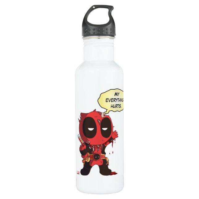 Mini Deadpool Survivor 710 Ml Water Bottle (Front)
