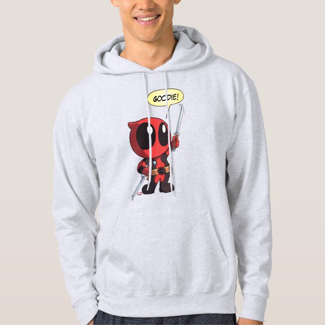 Mini Deadpool With Two Swords Hoodie (Front)