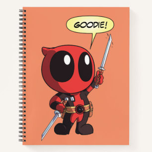 Mini Deadpool With Two Swords Notebook