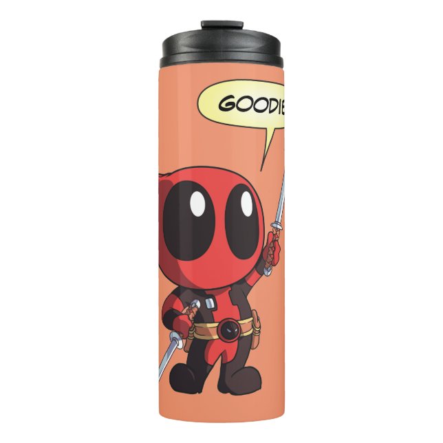 Mini Deadpool With Two Swords Thermal Tumbler (Front)