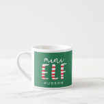 Mini Elf festive red, green and white Christmas Espresso Cup<br><div class="desc">Mini Elf festive red,  green and white Christmas design. Matching family christmas gifts.</div>