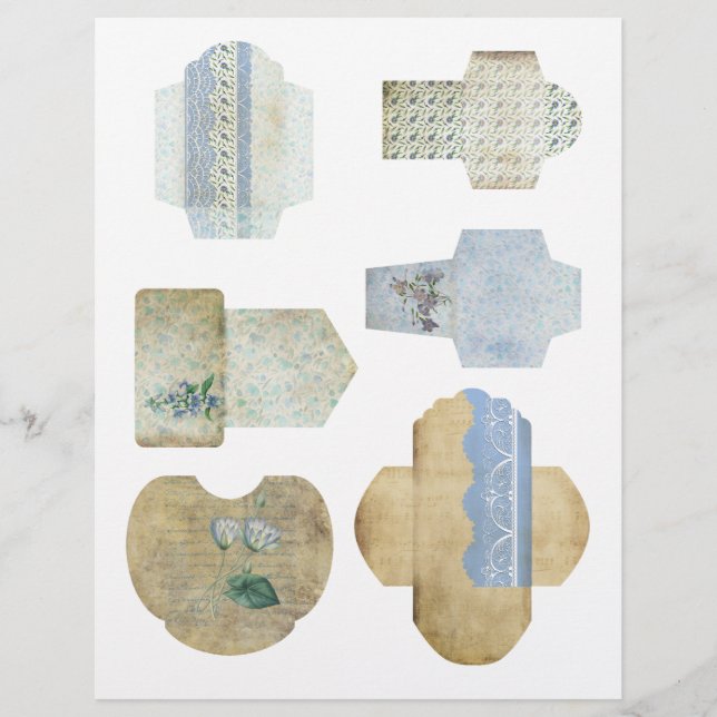 Mini Envelopes Scrapbook Embellishment Sheet (Front)