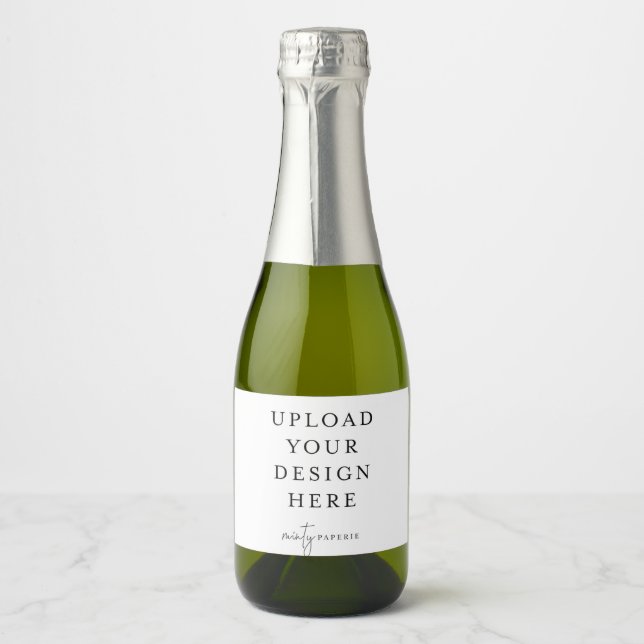 Mini Étiquettes de bouteille de vin mousseux 3" x  (Devant)