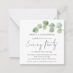 MINI Eucalyptus Mariage Invitation de soirée
