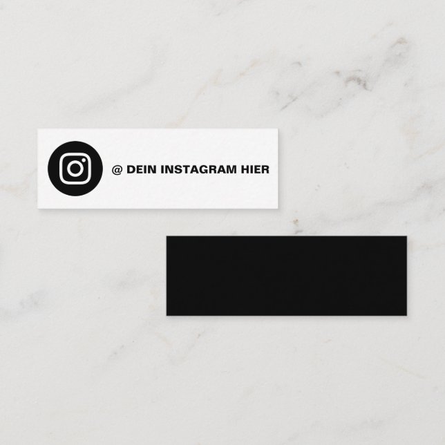 Mini Fais ta propre carte de visite Instagram (Devant / Derrière)