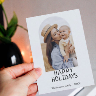 Mini Family Photo Winter Holiday  Card