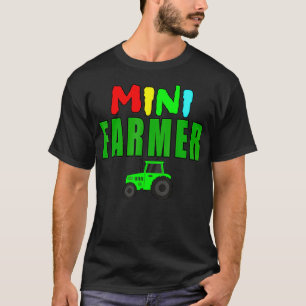 Mini Farmer Boys Tractor Tractors Funny  T-Shirt