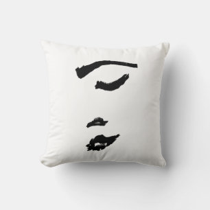 Mini femme dame visage croquis Coussin de coussin