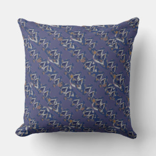 Mini Flip Flops (blue/purple) Throw Pillow