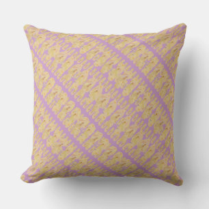 Mini Flip Flops (yellow/lilac) Throw Pillow