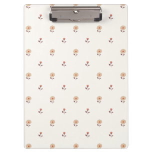 Mini Floral Focus Warm Neutral Clipboard