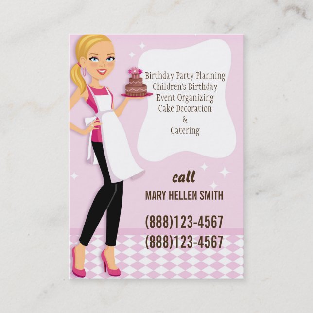 Mini Flyer Card for Party Planner Event Organizer (Front)
