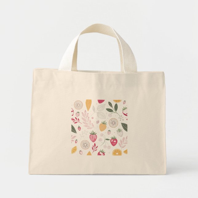 Mini Fruit Art Tiny Tote Bag (Front)