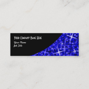 Mini Glitz bleu foncé Courbe noire carte de visite maig