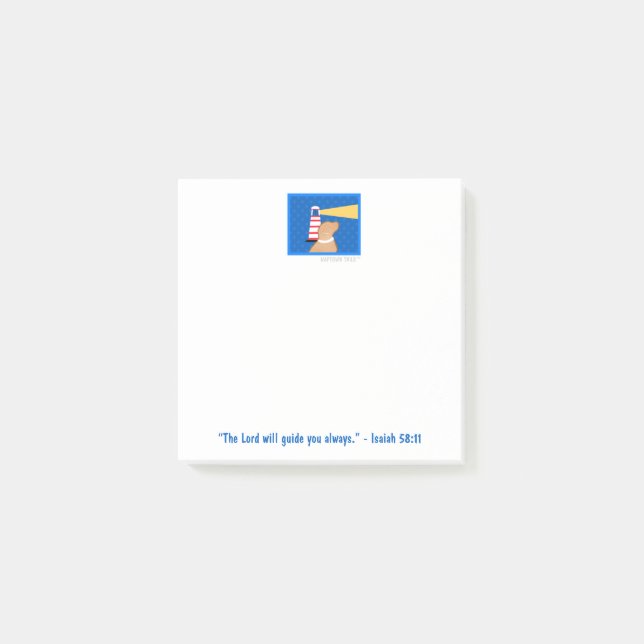 Mini Golden Dog Lighthouse Post-it Notes (Front)