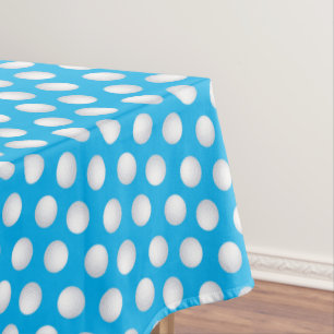 Mini Golf Balls Birthday Party Kids Blue Tablecloth