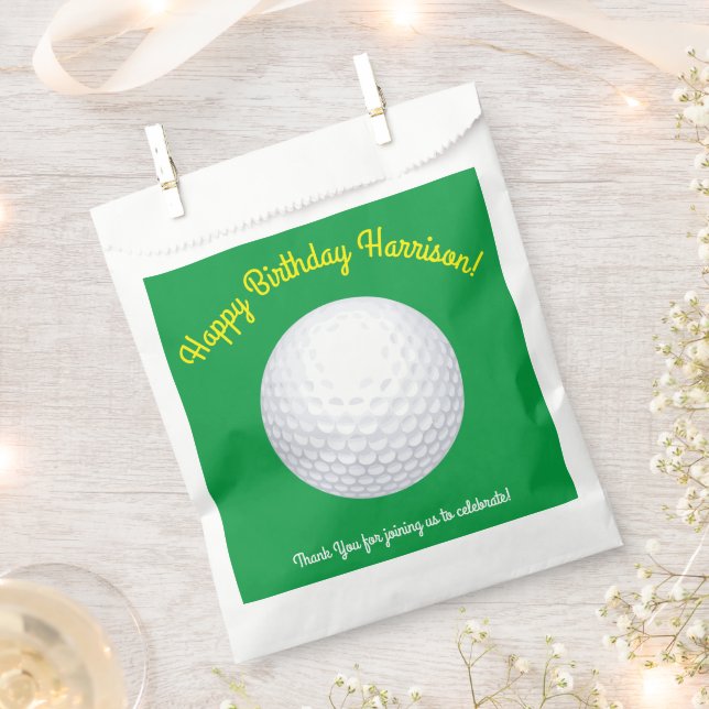 Mini Golf Balls Birthday Party Kids Sports Favour Bag (Clipped)