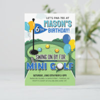 Mini Golf Birthday Invitation, Putt Putt Birthday