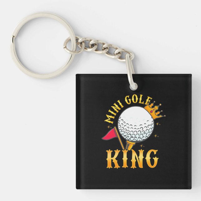 Mini Golf King Keychain (Front)