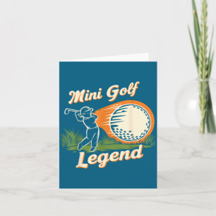 Mini Golf Legend Funny Mini Golf Chamon Vintage Ki Card