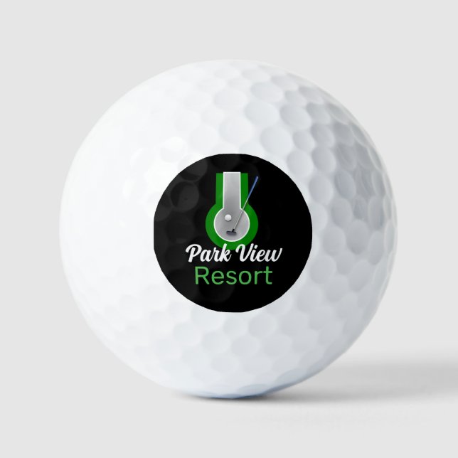 Mini Golf Logo, Mini Golf Course Balls (Front)