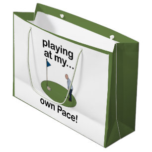 Mini Golf Minigolf Playing At My Own Pace Golfer Large Gift Bag