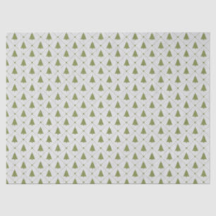 Mini Green Christmas Trees Decoupage Tissue Paper