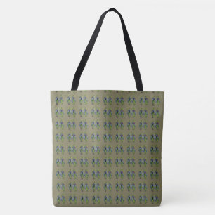 Mini Green Flip Flop Pattern Tote Bag