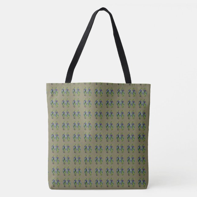 Mini Green Flip Flop Pattern Tote Bag (Front)