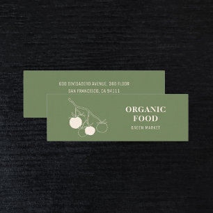 Mini Green Organic Food    Modern Farmers Market  Business Card