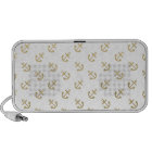 L'or ancre le motif blanc d'arrière - plan