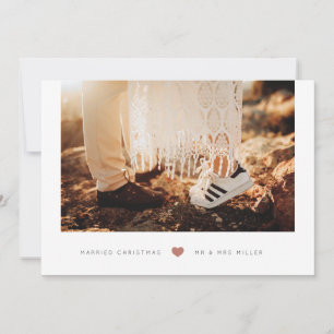 Mini Heart Married Christmas Photo Card