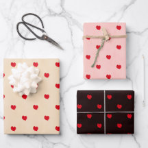 Mini Heart Pattern Wrapping Paper Sheets