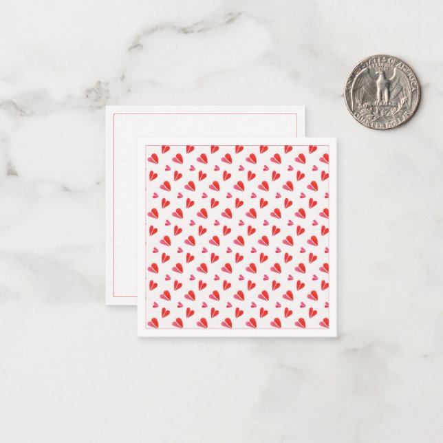 MINI HEARTS 2.5x2.5 Blank Flat Card (Front/Back In Situ)