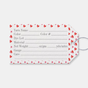 MINI HEARTS 3.5"x2" Yarn Tags